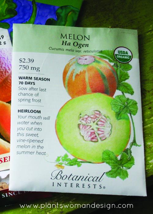 botanical interests melon ha ogen seeds, melon ha ogen seed package